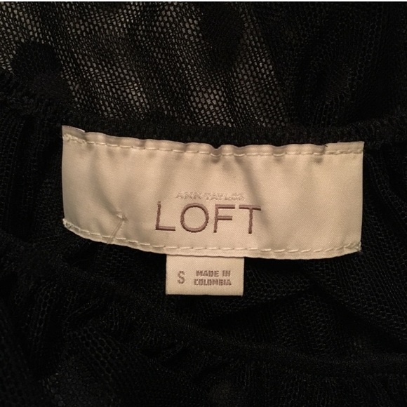 Ann Taylor LOFT sheer polka dot blouse - Picture 3 of 3